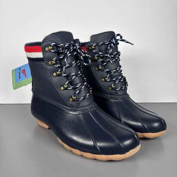 8 Fans Women's Size 10 Duck‎ Boots Waterproof Ankle Rain Insulated Shoes -flaw - Picture 2 of 14